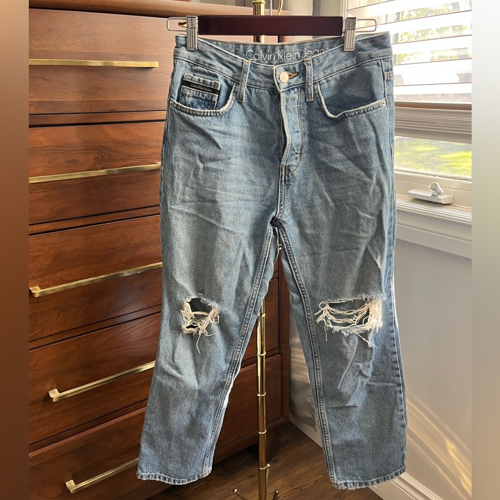 Calvin Klein Distressed Blue Jeans